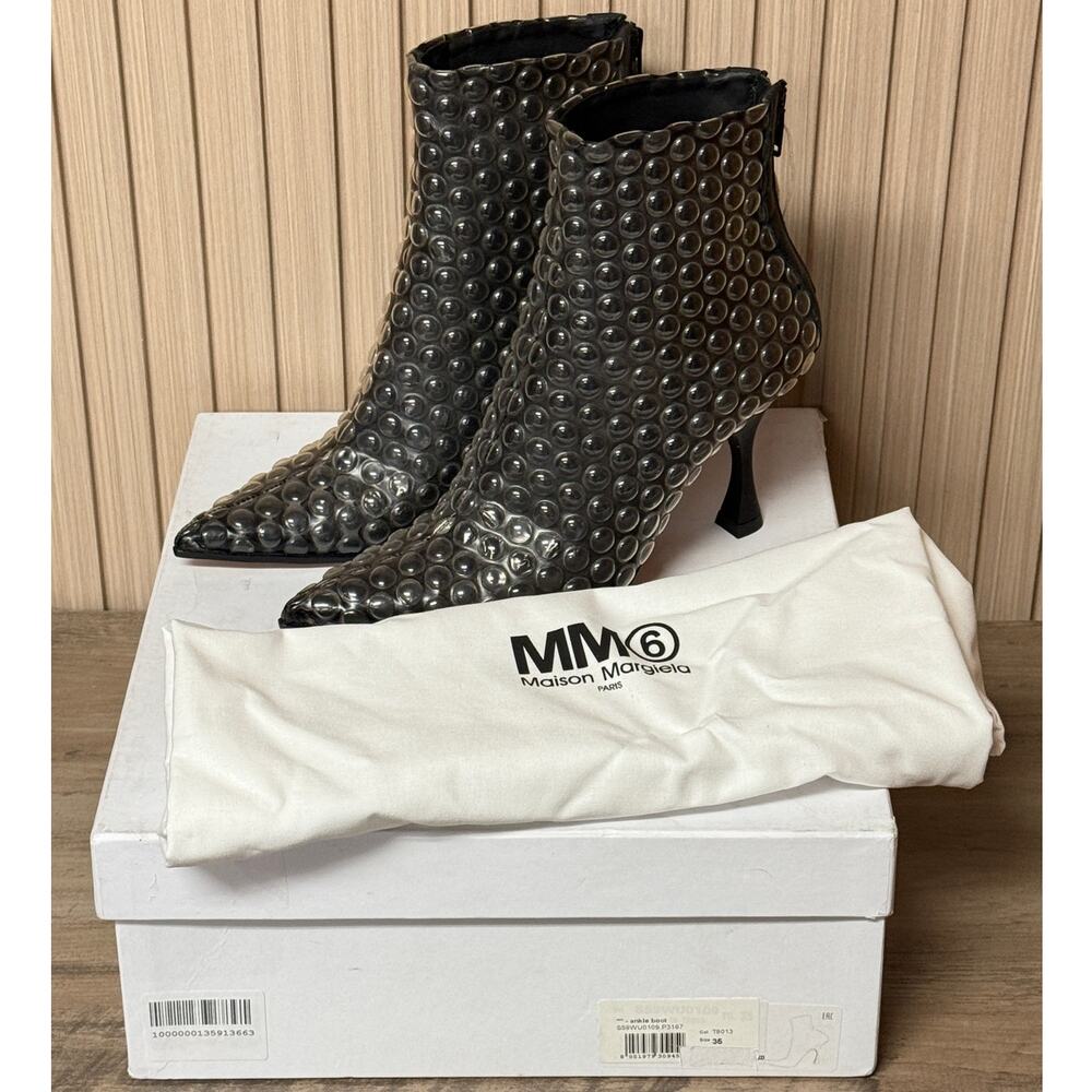 MM6 Maison Margiela Bubble Wrap Heeled Ankle Boots White EU 35 / US 5 - Picture 6 of 14